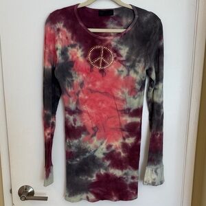 Vintage Reign Multicolor Tie-Dye Long Sleeve Top